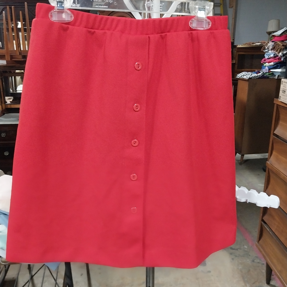 Vintage jbj Red Button-Front Skort